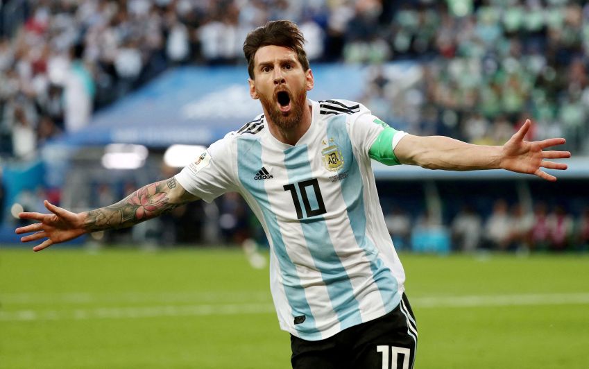Messi comemora gol pela Argentina / 26/6/2018 REUTERS/Sergio Perez