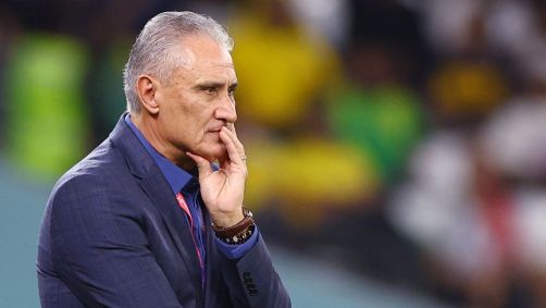 Tite em jogo da Seleção Brasileira