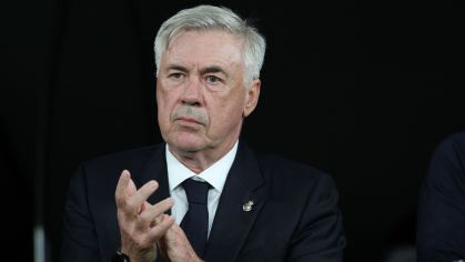 Técnico Carlo Ancelotti em partida do Real Madrid