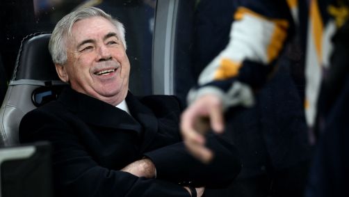 Carlo Ancelotti em jogo do Real Madrid contra Union Berlin