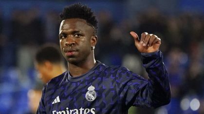 Vinicius Júnior em jogo do Real Madrid contra o Getafe