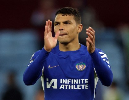 Thiago Silva em jogo do Chelsea