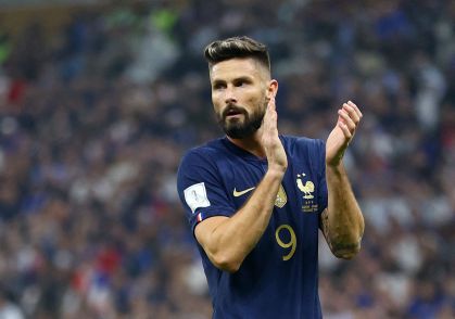 Olivier Giroud na final da Copa do Mundo de 2022