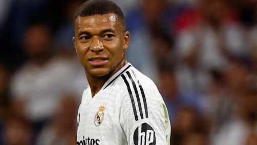 Kylian Mbappé em partida do Real Madrid