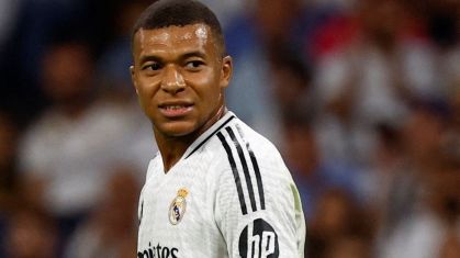 Kylian Mbappé em partida do Real Madrid