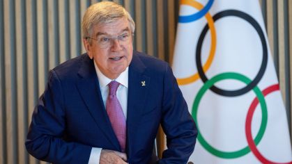 Presidente do COI Thomas Bach em Lausanne