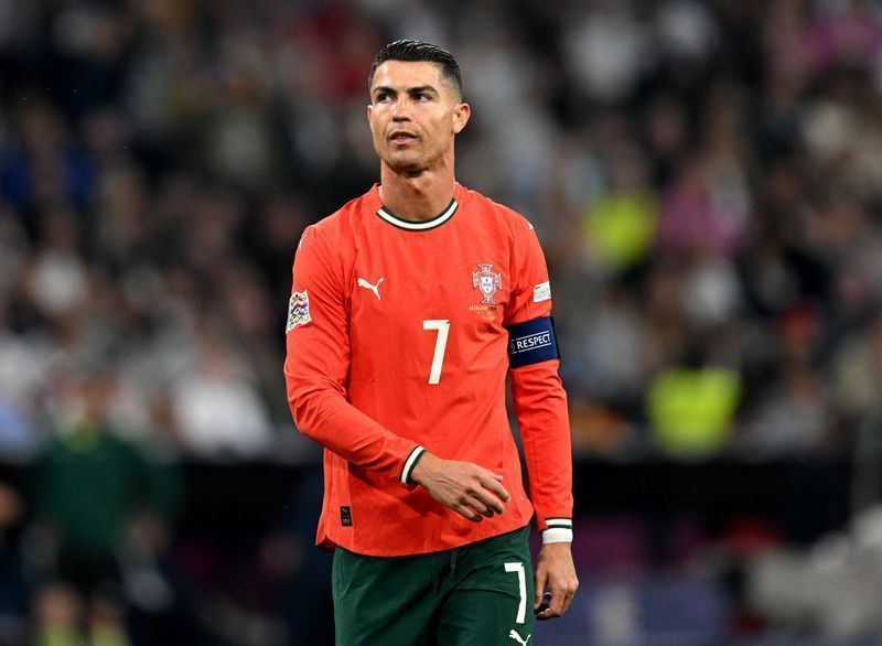 Cristiano Ronaldo durante partida de Portugal contra a Alemanha, em