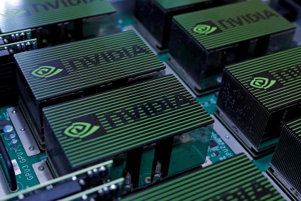 Logomarca da Nvidia em placas de computador