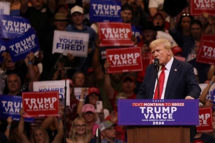 Ex-presidente dos EUA e candidato presidencial republicano, Donald Trump, faz comício em Montana / 09/08/2024 REUTERS/Jim Urquhart