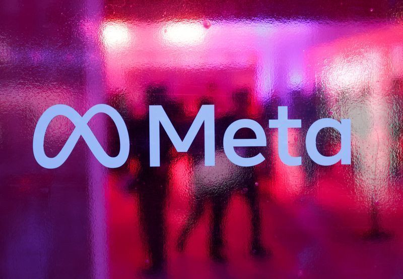 Logo da Meta em conferência de Mumbai