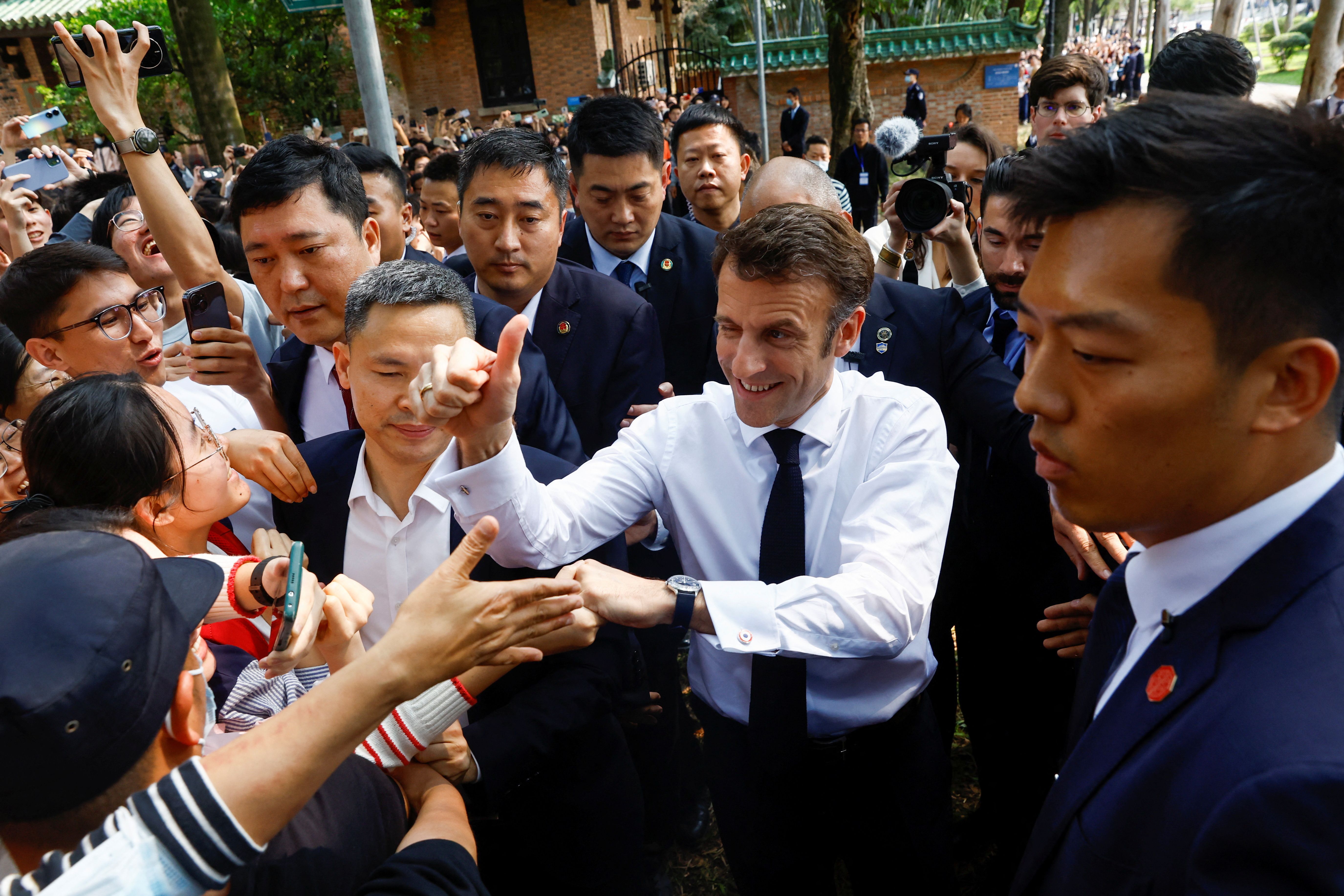 Presidente francês Macron em visita de Estado à China