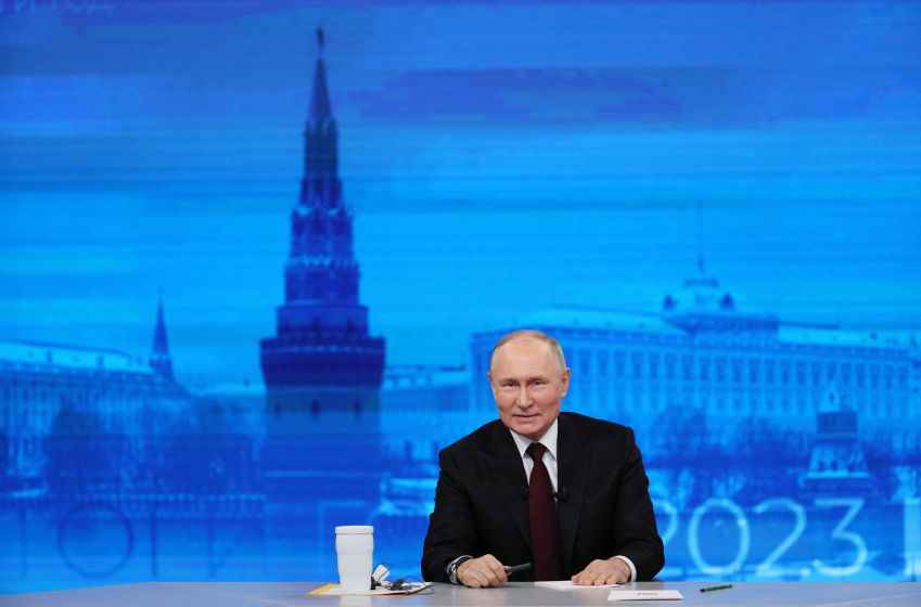 Presidente russo, Vladimir Putin, em entrevista coletiva em Moscou / 14/12/2023 Sputnik/Gavriil Grigorov/Pool via REUTERS