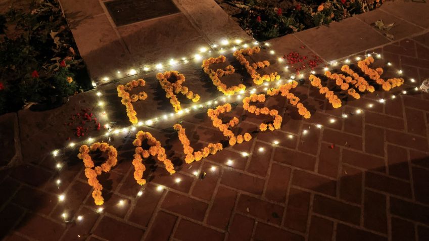 Protesto na Universidade do Sul da Califórnia em Los Angeles / 27/4/2024 REUTERS/David Swanson