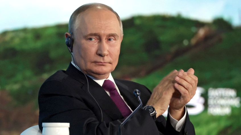 Presidente russo Vladimir Putin em Vladivostok • 5/9/2024 Sputnik/Vyacheslav Prokofyev/Pool via REUTERS