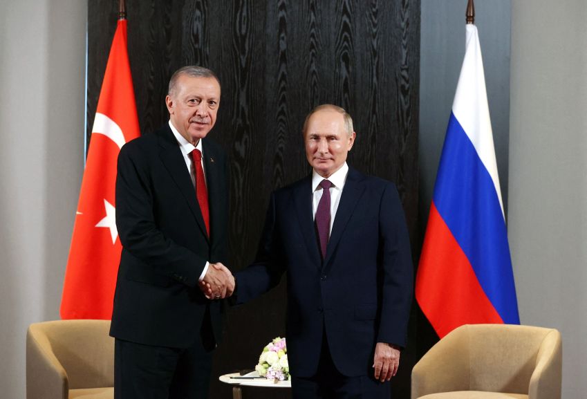 Putin e Erdogan em Samarkand / 16/9/2022 Sputnik/Alexander Demyanchuk/Pool via REUTERS
