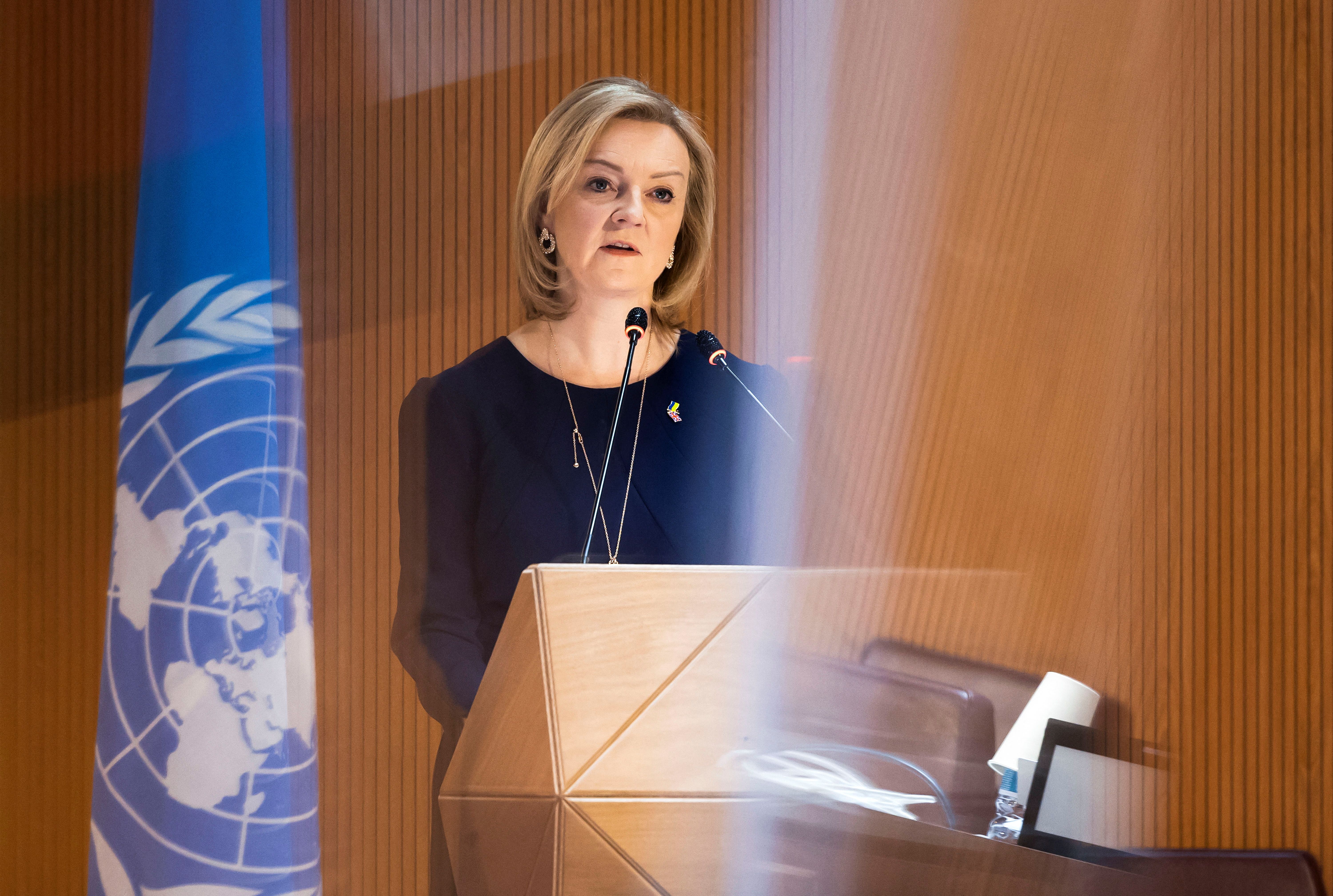 Secretário de Relações Exteriores do Reino Unido, Liz Truss, em