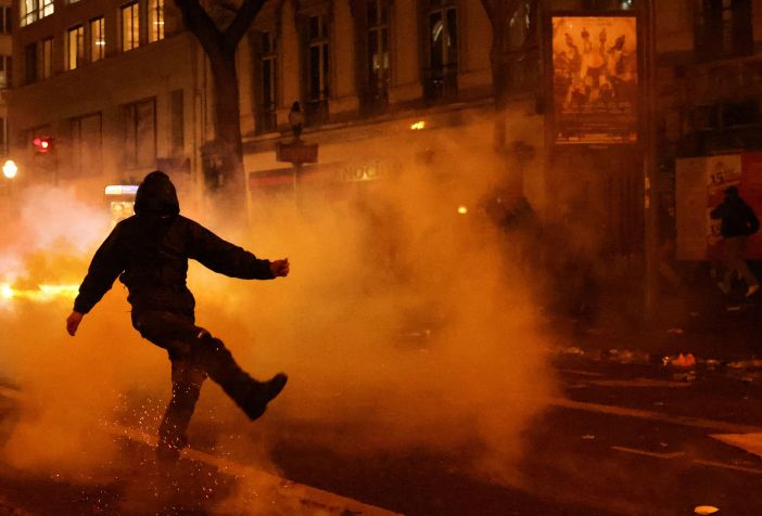 Protesto na França contra a reforma da previdência / 23/03/2023 REUTERS/Nacho Doce