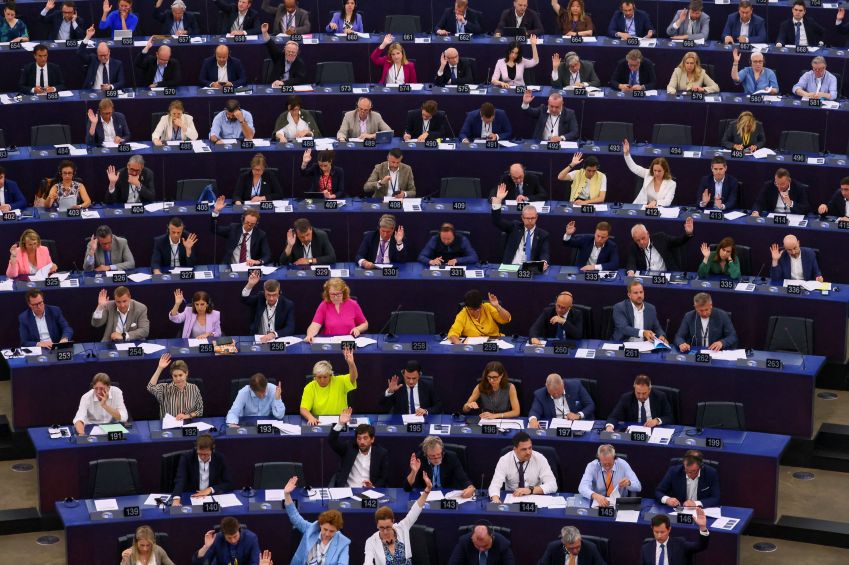 Membros do Parlamento Europeu / 13/6/2023 REUTERS/Yves Herman