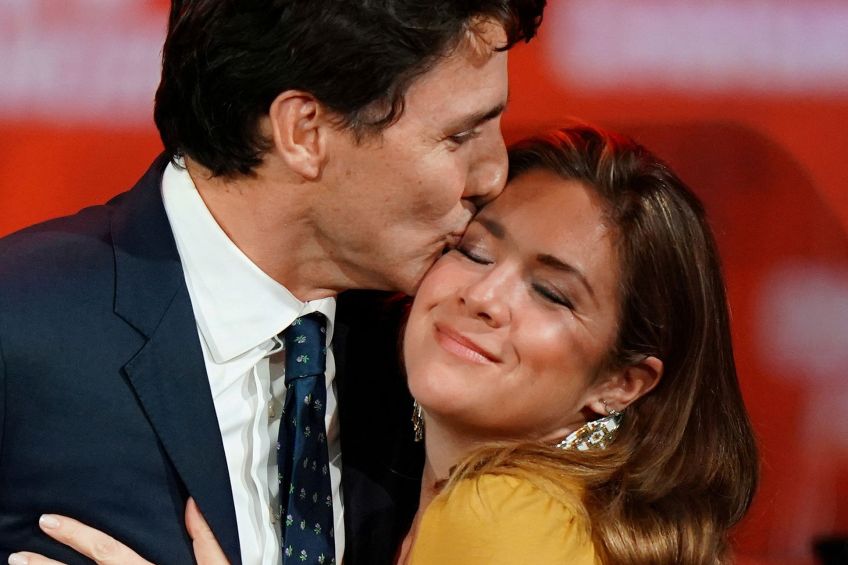 Primeiro-ministro canadense, Justin Trudeau, e sua ex-esposa Sophie Gregoire Trudeau em Montreal, Canadá / 22/10/2019 REUTERS/Carlo Allegri/Arquivo