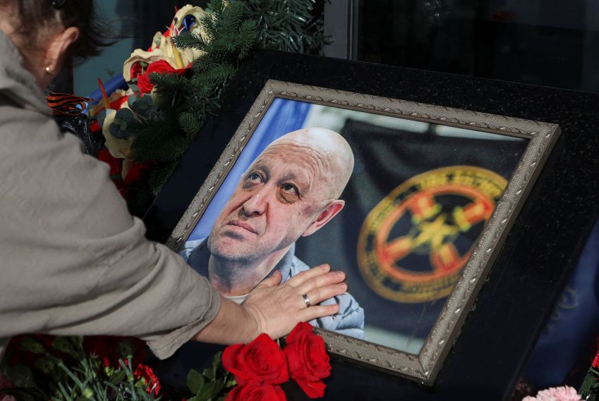 Homenagem a Yevgeny Prigozhin em São Petersburgo / 01/10/2023 - REUTERS/Anton Vaganov