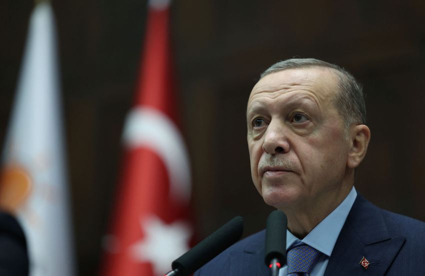 Presidente da Turquia Tayyip Erdogan em Ancara / Divulgação via Reuters (25.out.23)