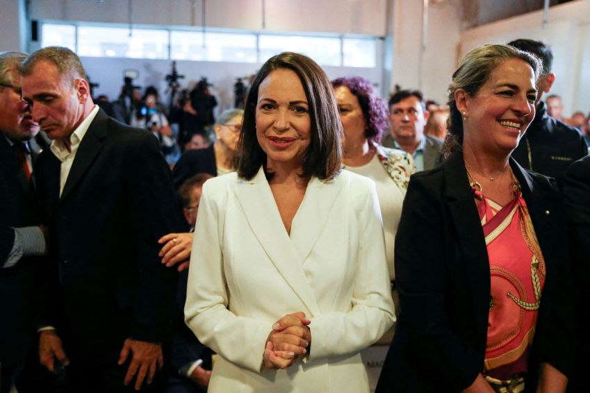 Líder da oposição venezuelana Marina Corina Machado em Caracas / 26/10/2023 REUTERS/Leonardo Fernandez Viloria