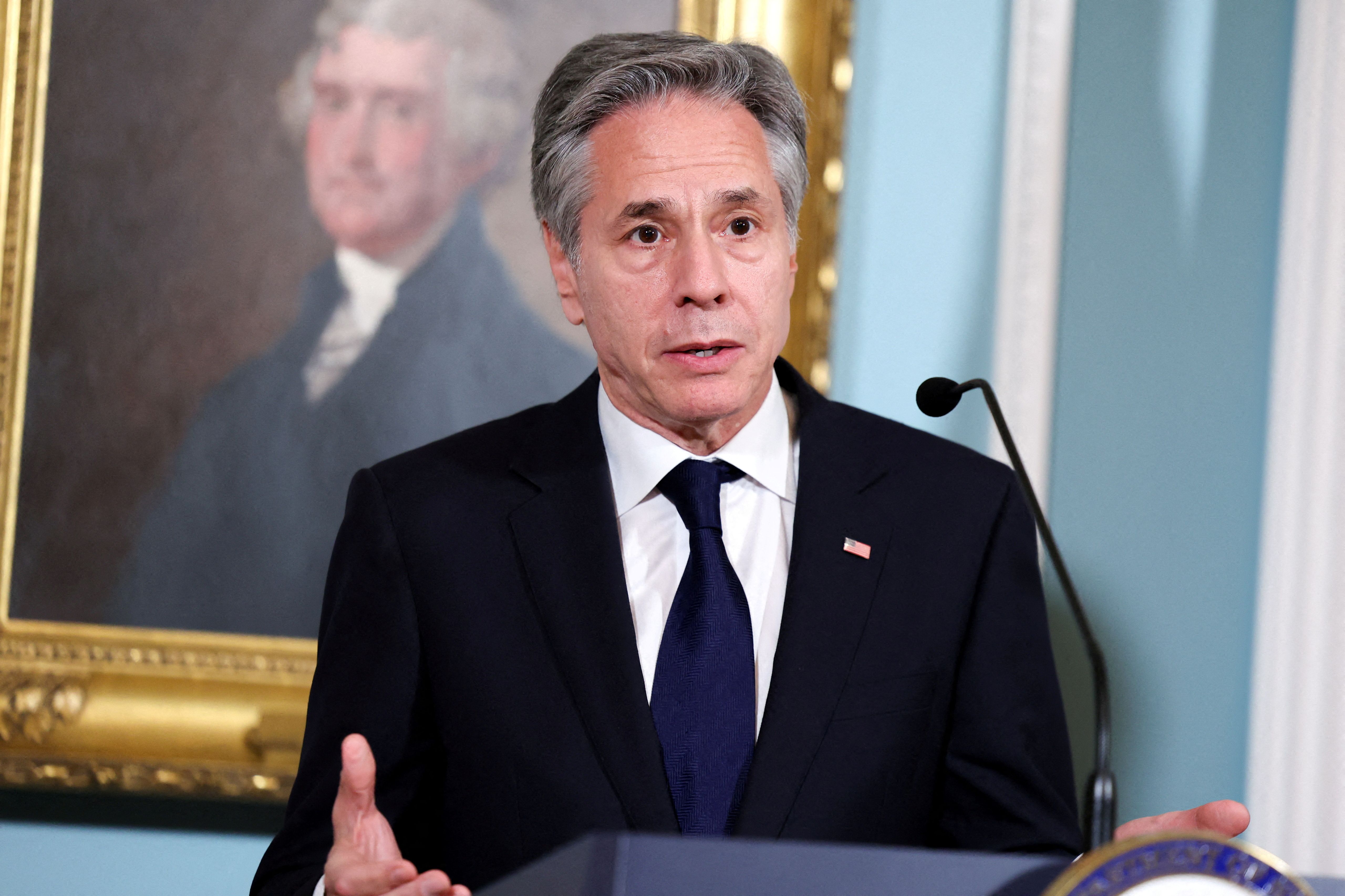 Secretário de Estado dos EUA, Antony Blinken, em Washington