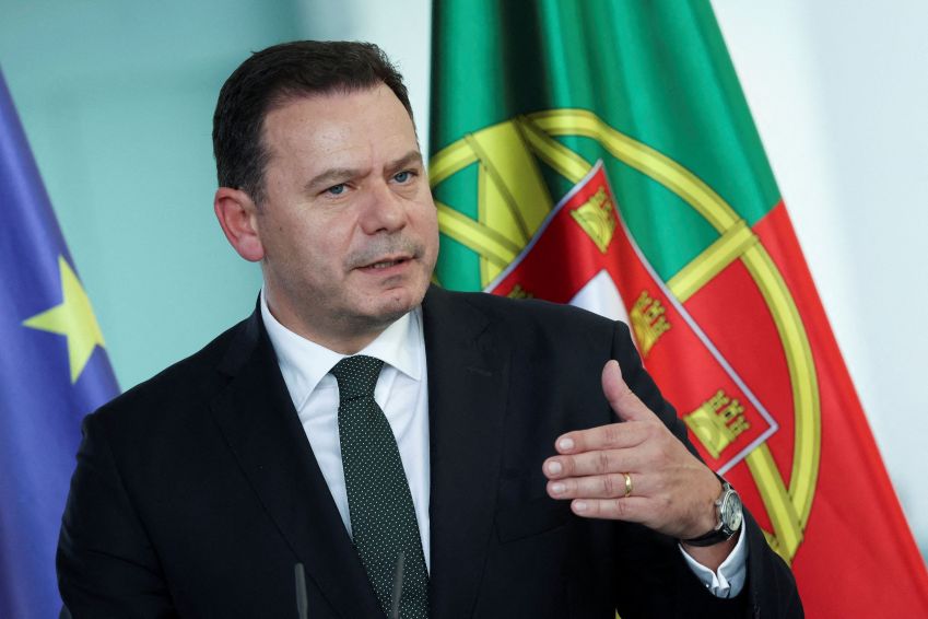 Primeiro-ministro de Portugal, Luís Montenegro, em entrevista coletiva durante visita a Berlim • 24/05/2024 REUTERS/Lisi Niesner