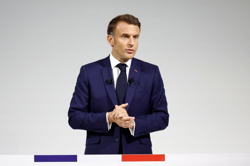 Presidente da França, Emmanuel Macron, durante entrevista coletiva em Paris / 12/06/2024 REUTERS/Stephane Mahe