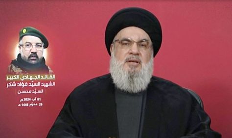 Líder do Hezbollah, Sayyed Hassan Nasrallah.