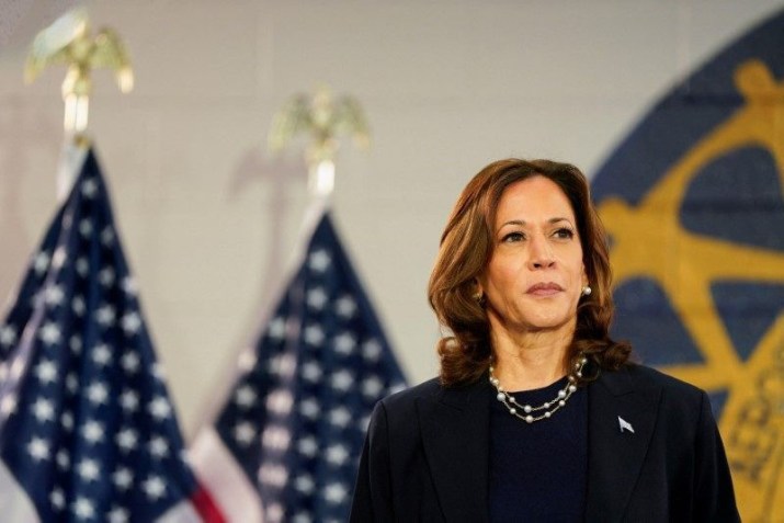 Vice-presidente dos EUA e candidata presidencial democrata, Kamala Harris • 08/08/2024 REUTERS/Elizabeth Frantz