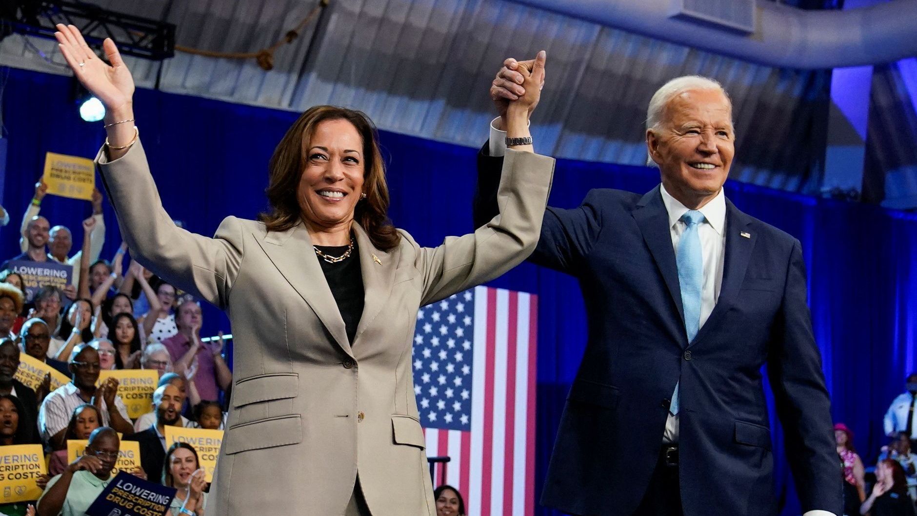 Vice-presidente e candidata democrata à Presidência dos EUA, Kamala Harris,