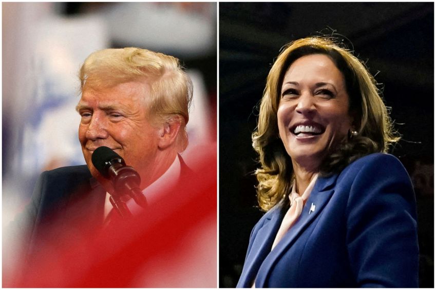 Foto combinada de Trump e Kamala • 03/08/2024 06/08/2024 REUTERS/Umit Bektas/Elizabeth Frantz
