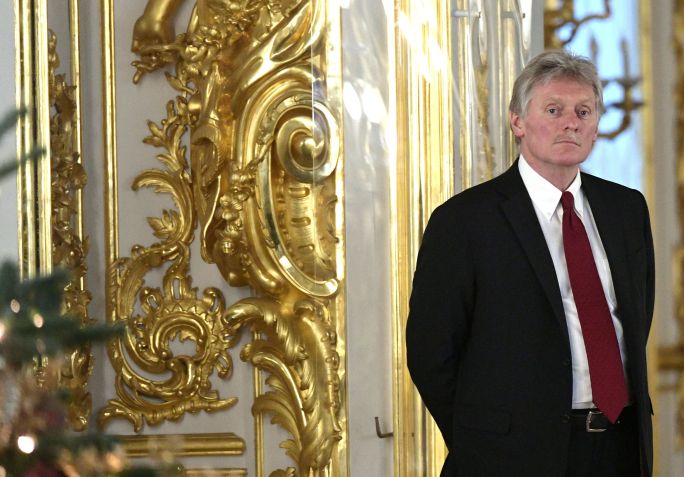 Porta-voz do Kremlin Dmitry Peskov em São Petersburgo / 26/12/2023 Sputnik/Alexei Danichev/Kremlin via REUTERS