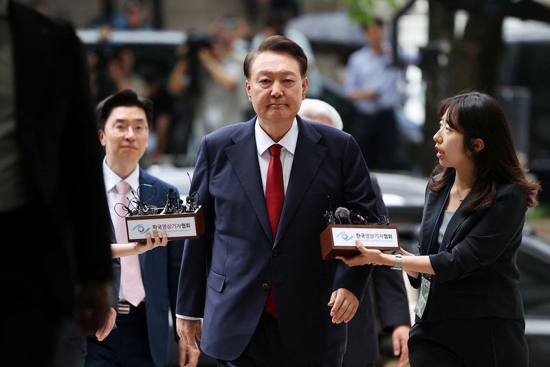Ex-presidente da Coreia do Sul Yoon Suk Yeol chega a