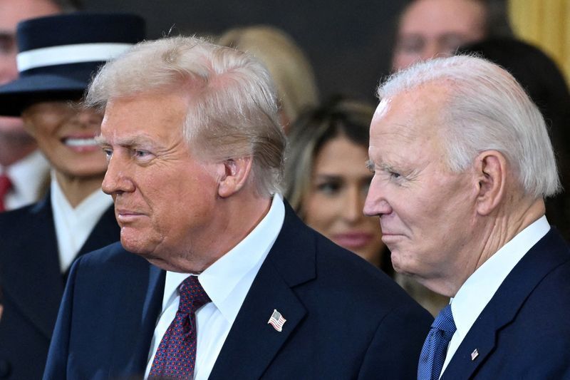 Joe Biden e Donald Trump em Washington