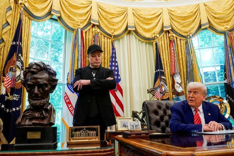 Donald Trump e Elon Musk na Casa Branca