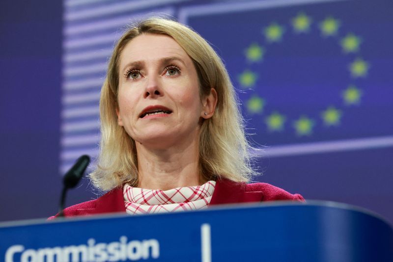 Kaja Kallas em Bruxelas • 3/9/2025 REUTERS/Yves Herman