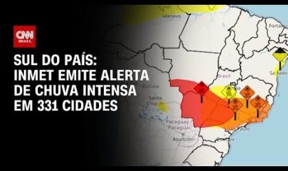 Sul do país: INMET emite alerta de chuva intensa em 331 cidades | AGORA CNN